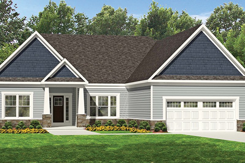 Architectural House Design - Ranch Exterior - Front Elevation Plan #1010-107