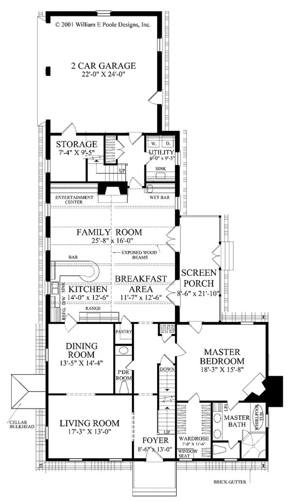Colonial Floor Plan - Main Floor Plan #137-348