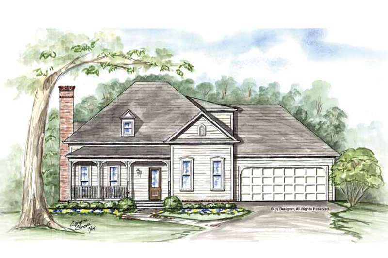 Architectural House Design - Exterior - Front Elevation 3 for Traditional House Plan #54-320 - 3 bed, 4.5 bath