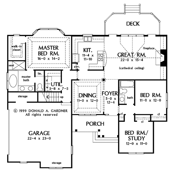 Dream House Plan - Ranch Floor Plan - Main Floor Plan #929-514