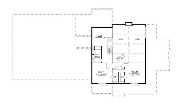 Barndominium Floor Plan - Upper Floor Plan #1064-194