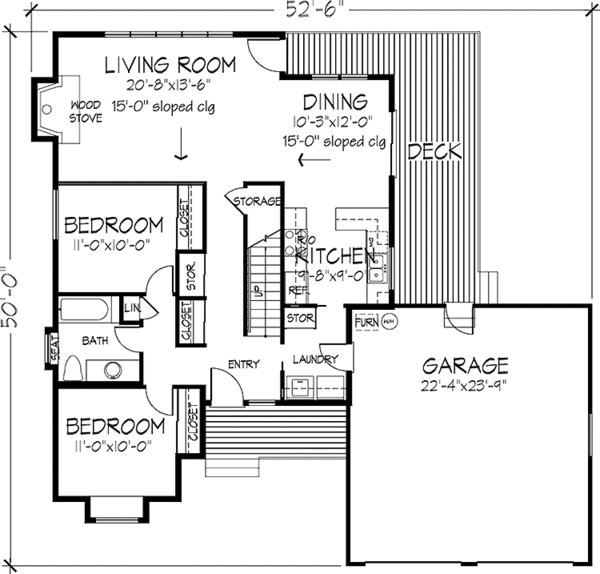 Dream House Plan - Prairie Floor Plan - Main Floor Plan #320-1181
