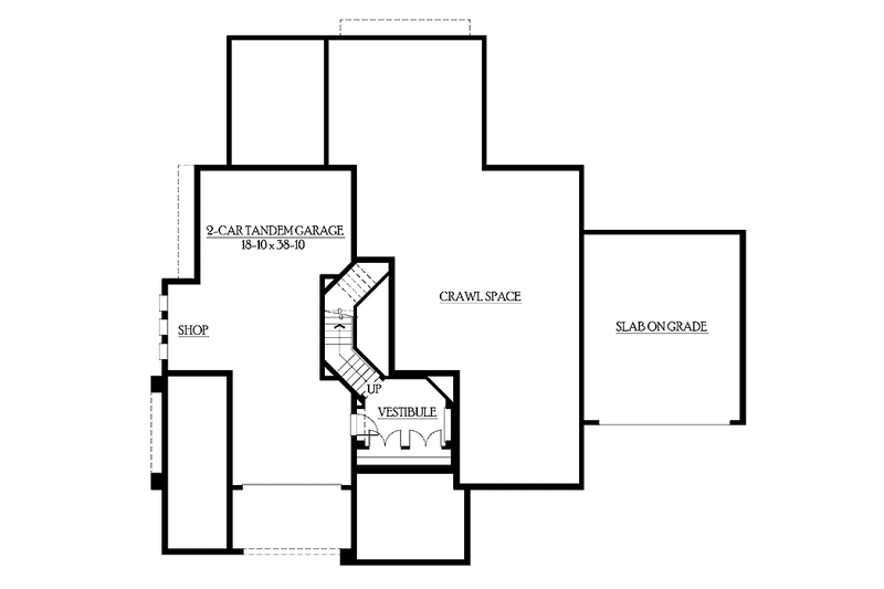 Dream House Plan - Floor Plan - Lower Floor for Craftsman House Plan #132-487 - 4 bed, 4 bath