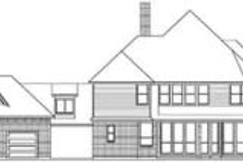 Home Plan - Exterior - Rear Elevation for European House Plan #84-190 - 5 bed, 4 bath