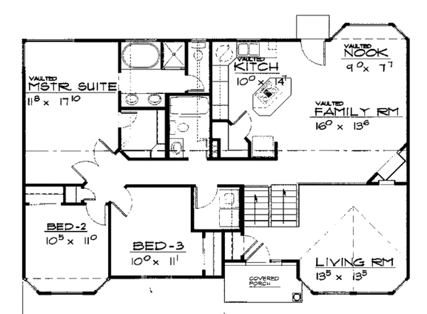 Architectural House Design - Contemporary Floor Plan - Main Floor Plan #308-288