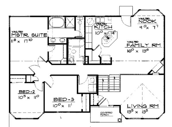 House Design - Contemporary Floor Plan - Main Floor Plan #308-288