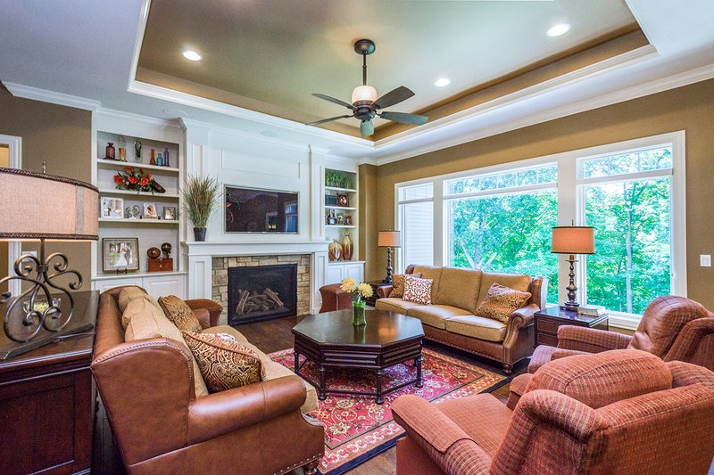 House Blueprint - Interior - Family Room 1 for Ranch House Plan #70-1502 - 5 bed, 3.5 bath