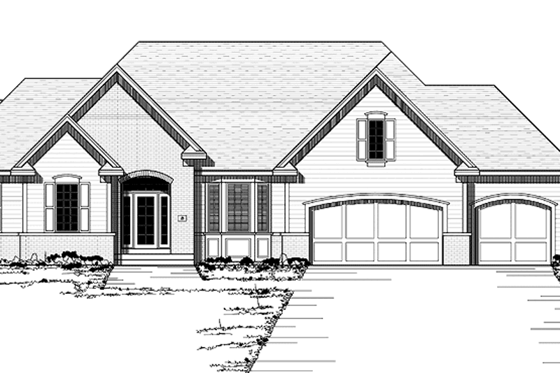 House Blueprint - Traditional Exterior - Front Elevation Plan #51-682