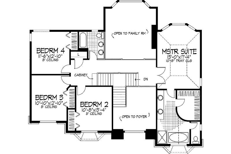 Home Plan - Floor Plan - Upper Floor for Traditional House Plan #51-771 - 4 bed, 2.5 bath