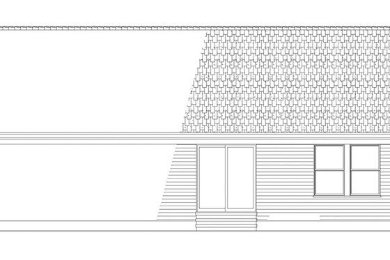 Exterior - Rear Elevation for Colonial House Plan #17-2900 - 3 bed, 2 bath