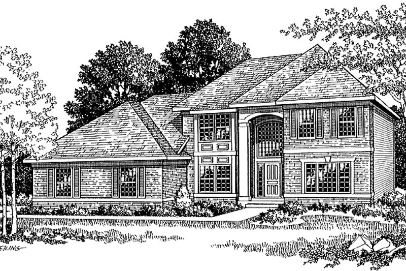 Home Plan - Traditional Exterior - Front Elevation Plan #70-1322