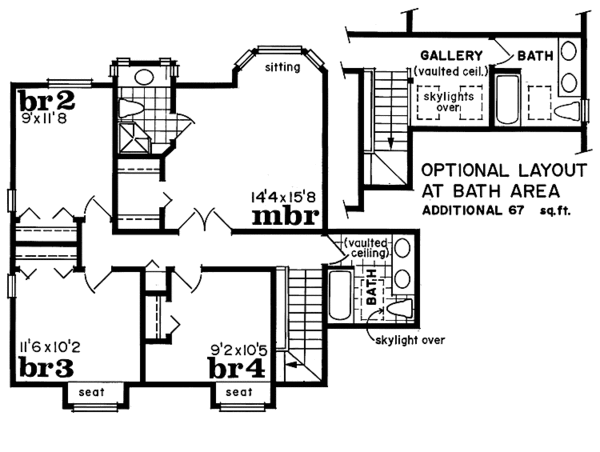 Home Plan - Country Floor Plan - Upper Floor Plan #47-690
