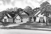 Craftsman Style House Plan - 4 Beds 4 Baths 2440 Sq/Ft Plan #17-2828 