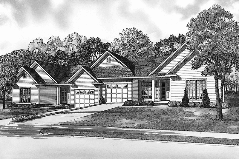 Home Plan - Exterior - Front Elevation 3 for Craftsman House Plan #17-2828 - 4 bed, 4 bath
