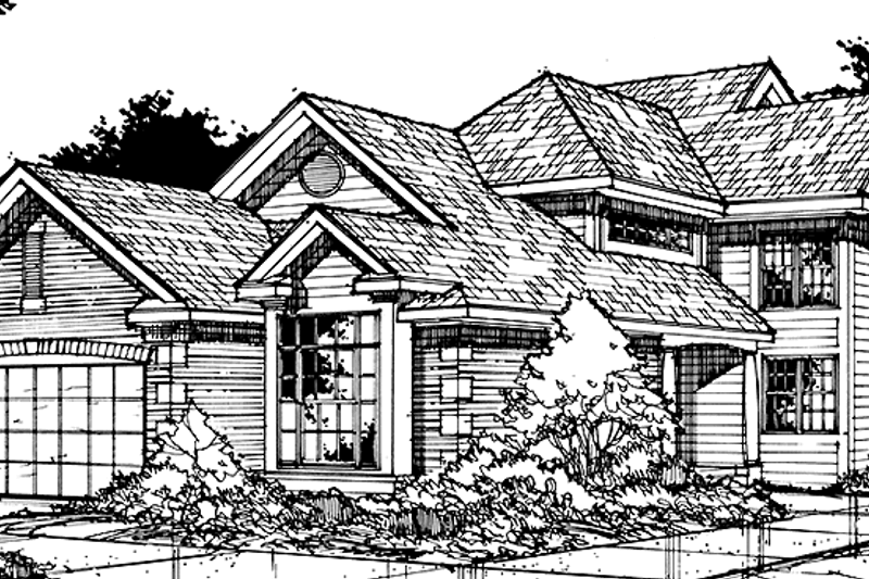 Home Plan - Prairie Exterior - Front Elevation Plan #320-1087