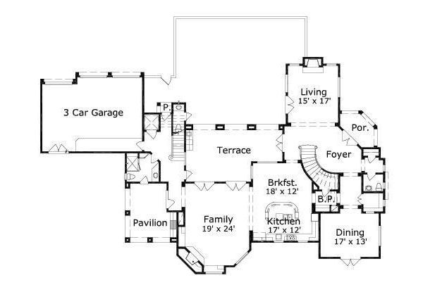 European Floor Plan - Main Floor Plan #411-571