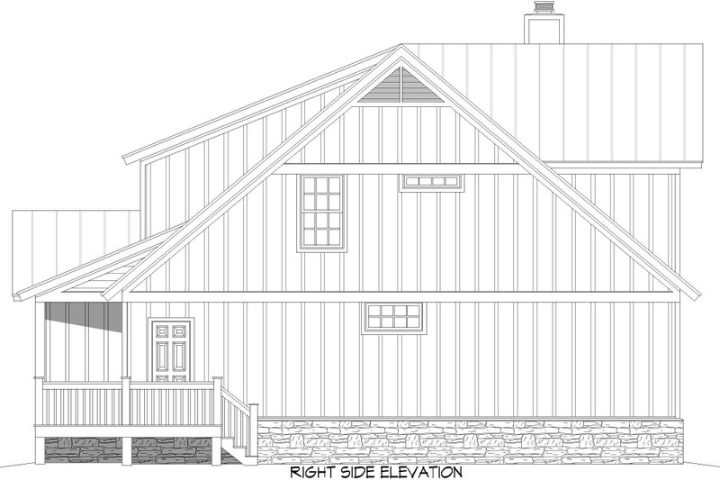 Dream House Plan - Exterior - Other Elevation 2 for Farmhouse House Plan #932-703 - 3 bed, 2.5 bath