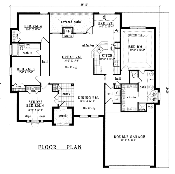 Traditional Floor Plan - Main Floor Plan #42-214