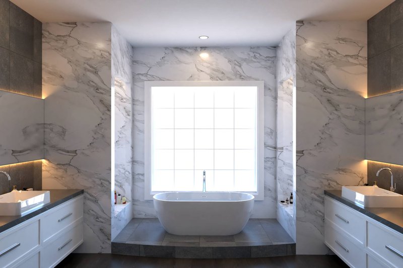 Home Plan - Interior - Master Bathroom for European House Plan #54-425 - 4 bed, 4.5 bath