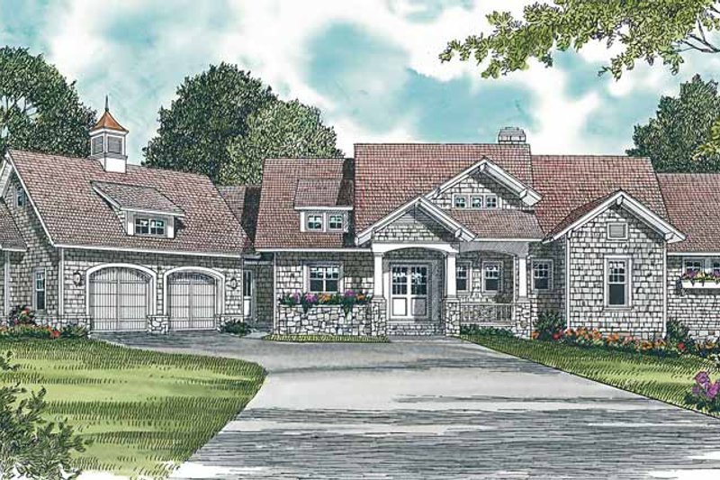 Dream House Plan - Craftsman Exterior - Front Elevation Plan #453-309