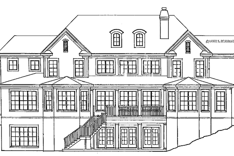 Dream House Plan - Exterior - Rear Elevation for Colonial House Plan #952-253 - 4 bed, 3.5 bath