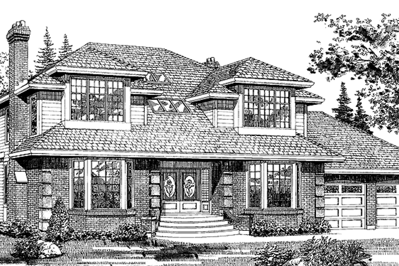 House Blueprint - Contemporary Exterior - Front Elevation Plan #47-751