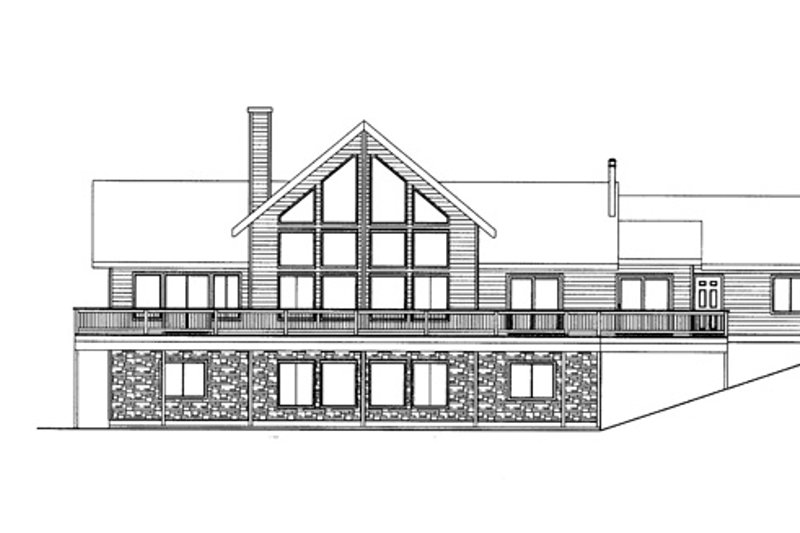 Dream House Plan - Exterior - Rear Elevation for Craftsman House Plan #117-843 - 4 bed, 3 bath