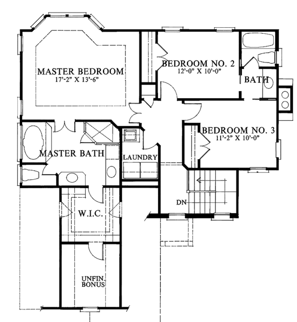 Dream House Plan - Country Floor Plan - Upper Floor Plan #429-83