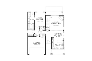 Floor Plan - Main Floor for Craftsman House Plan #48-900 - 4 bed, 2.5 bath