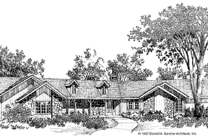 Ranch Exterior - Front Elevation Plan #929-455