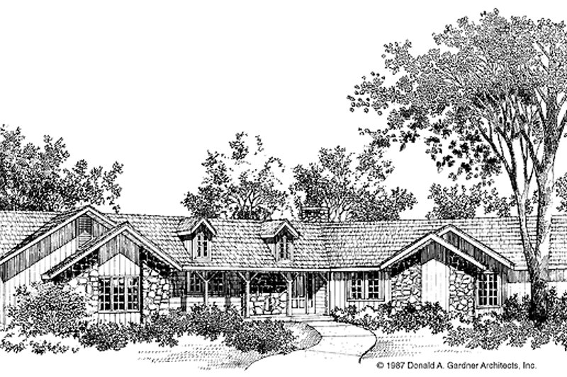 Dream House Plan - Ranch Exterior - Front Elevation Plan #929-455