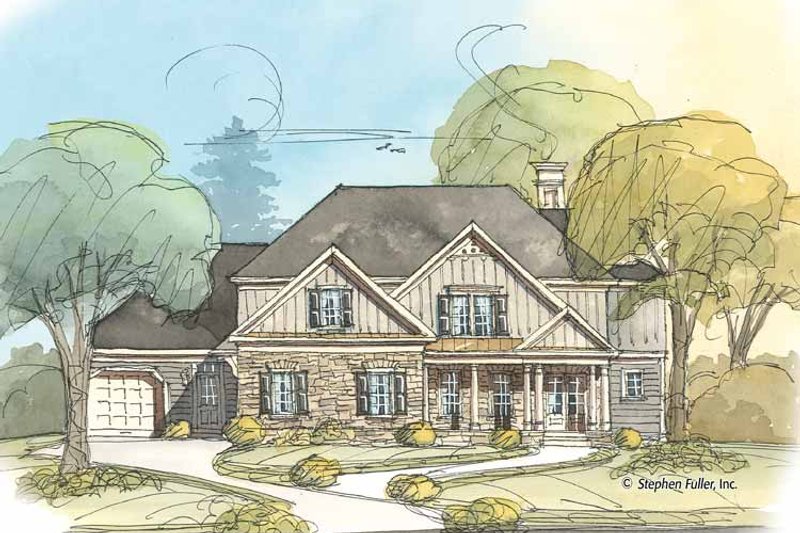 House Plan Design - Country Exterior - Front Elevation Plan #429-371