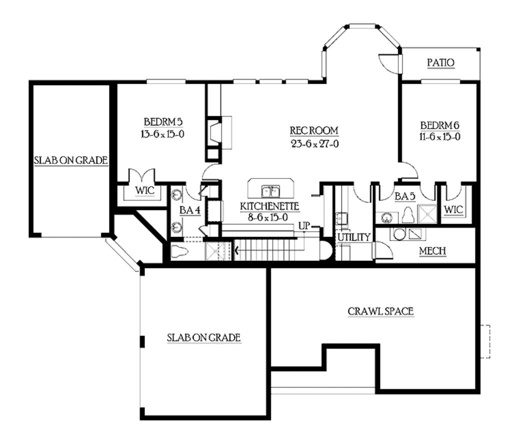 Craftsman Style House Plan 6 Beds 5 5 Baths 6130 Sq Ft Plan 132