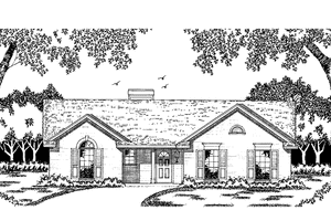 House Plan Design - Exterior - Front Elevation for Colonial House Plan #42-568 - 3 bed, 2 bath