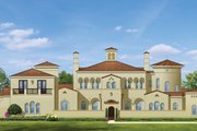 Mediterranean Style House Plan - 5 Beds 6 Baths 6302 Sq/Ft Plan #1058-25 