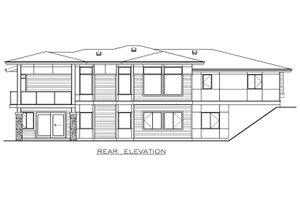 Exterior - Rear Elevation for Craftsman House Plan #1100-82 - 1 bed, 1.5 bath