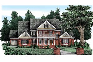 Colonial Exterior - Front Elevation Plan #927-327