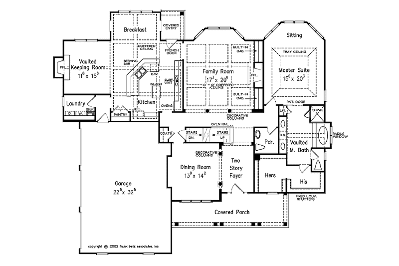 House Blueprint - Floor Plan - Main Floor for Country House Plan #927-854 - 4 bed, 3.5 bath