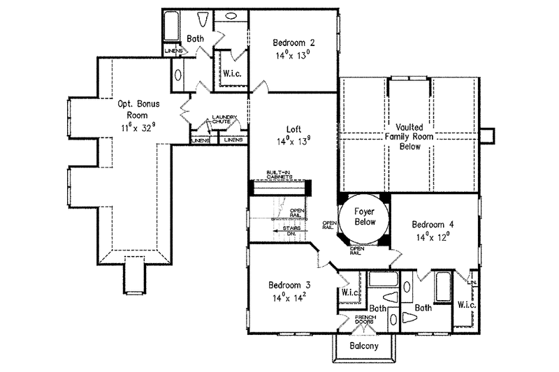 Home Plan - Floor Plan - Upper Floor for European House Plan #927-417 - 5 bed, 5.5 bath