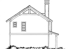 Exterior - Rear Elevation for Country House Plan #942-20 - 1 bed, 1 bath
