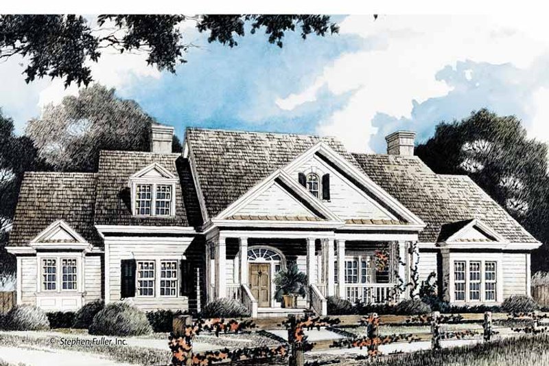 Home Plan - Exterior - Front Elevation 3 for Country House Plan #429-346 - 3 bed, 3.5 bath