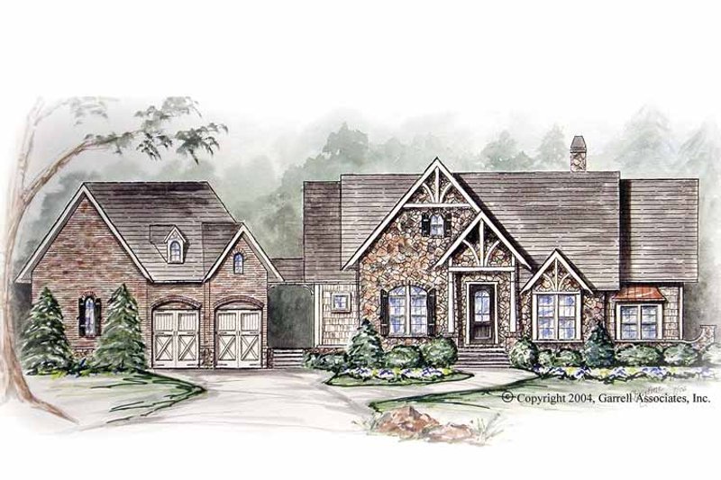 Home Plan - Exterior - Front Elevation 3 for European House Plan #54-263 - 5 bed, 5 bath
