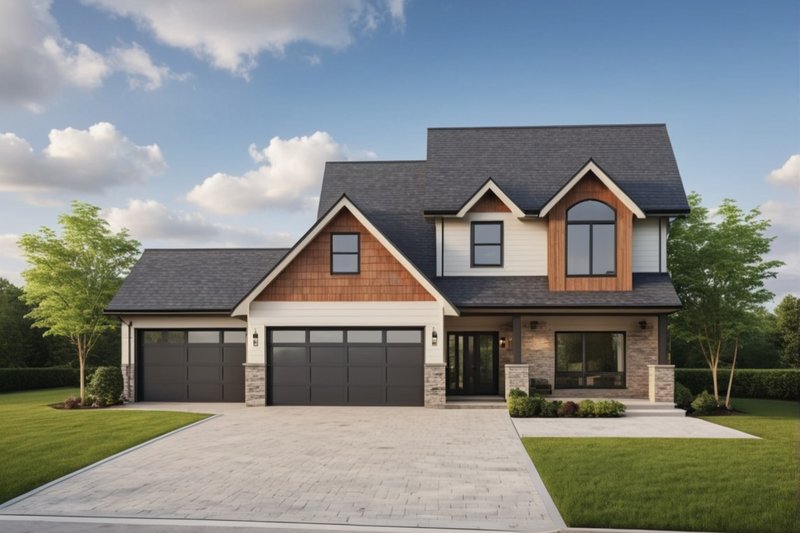 Architectural House Design - Farmhouse Exterior - Front Elevation Plan #112-274