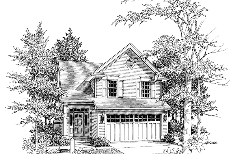 Home Plan - Traditional Exterior - Front Elevation Plan #48-777