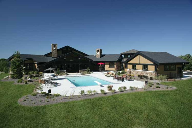 Dream House Plan - Exterior - Rear Elevation for Prairie House Plan #928-62 - 4 bed, 4 bath