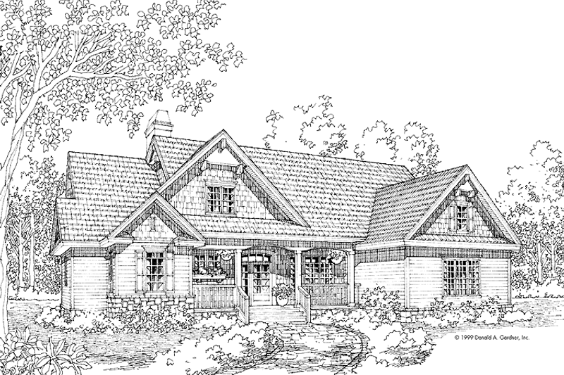 Architectural House Design - Craftsman Exterior - Front Elevation Plan #929-504