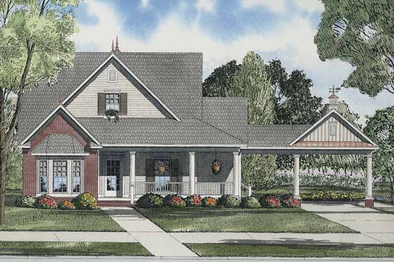 Exterior - Front Elevation 3 for Craftsman House Plan #17-2866 - 3 bed, 2 bath