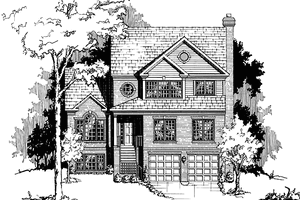 House Blueprint - Traditional Exterior - Front Elevation Plan #953-107