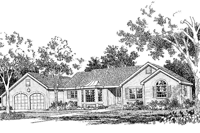 House Design - Colonial Exterior - Front Elevation Plan #456-59