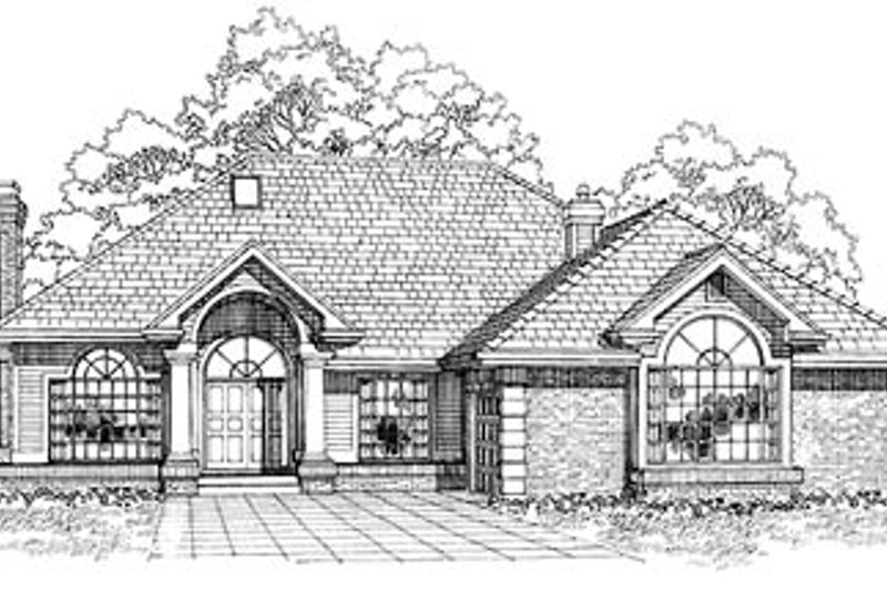 Exterior - Front Elevation 2 for European House Plan #47-274 - 3 bed, 2.5 bath